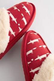 Red Scion Fox Suede Mule Slippers - Image 7 of 7