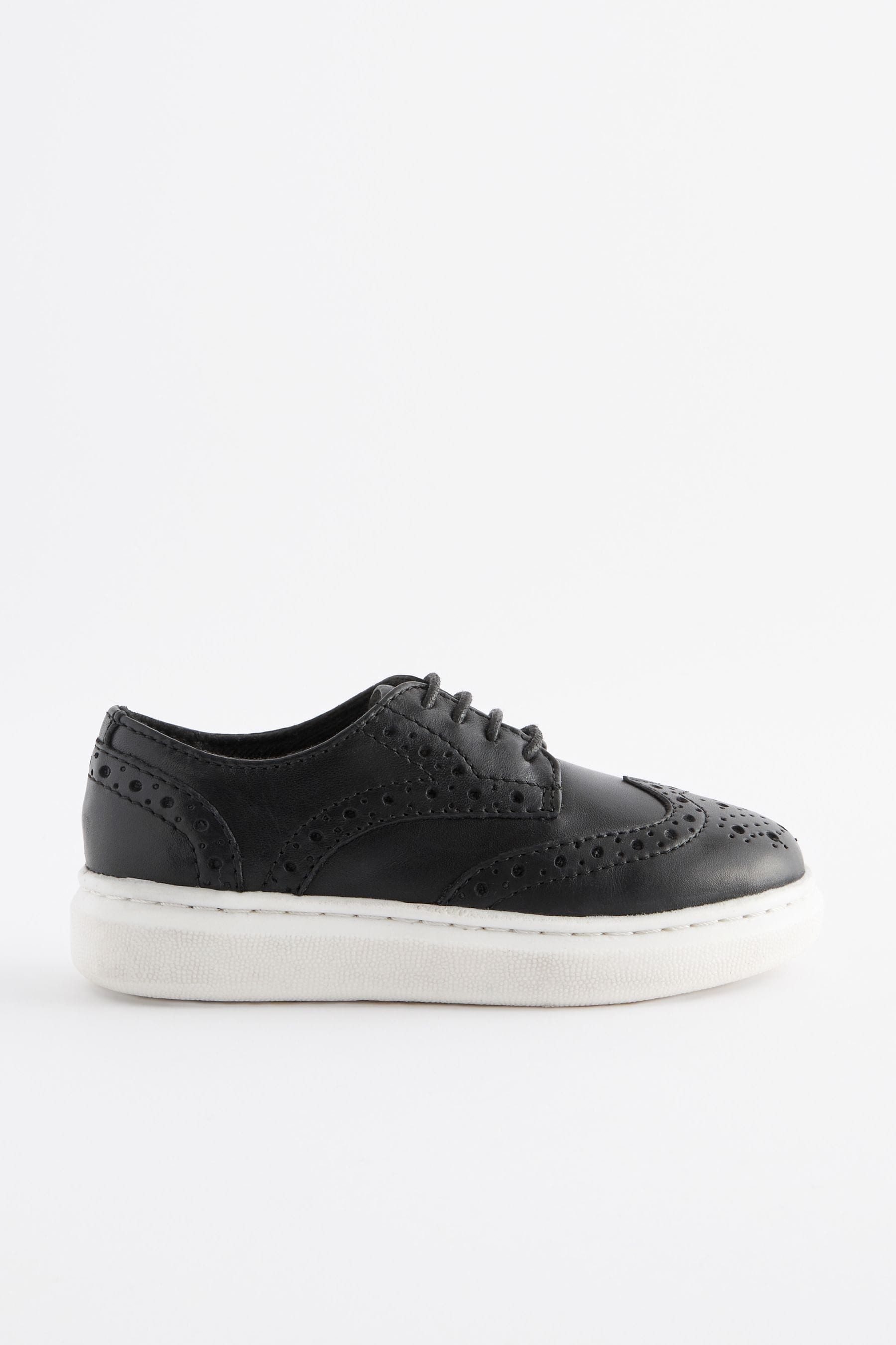 Black Brogue Smart Leather Lace Up Shoes