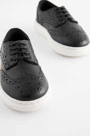 Black Brogue Smart Leather Lace-Up Shoes - Image 4 of 6