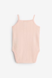 Light Pink Baby 5 Pack Strappy Vest Bodysuits - Image 2 of 6