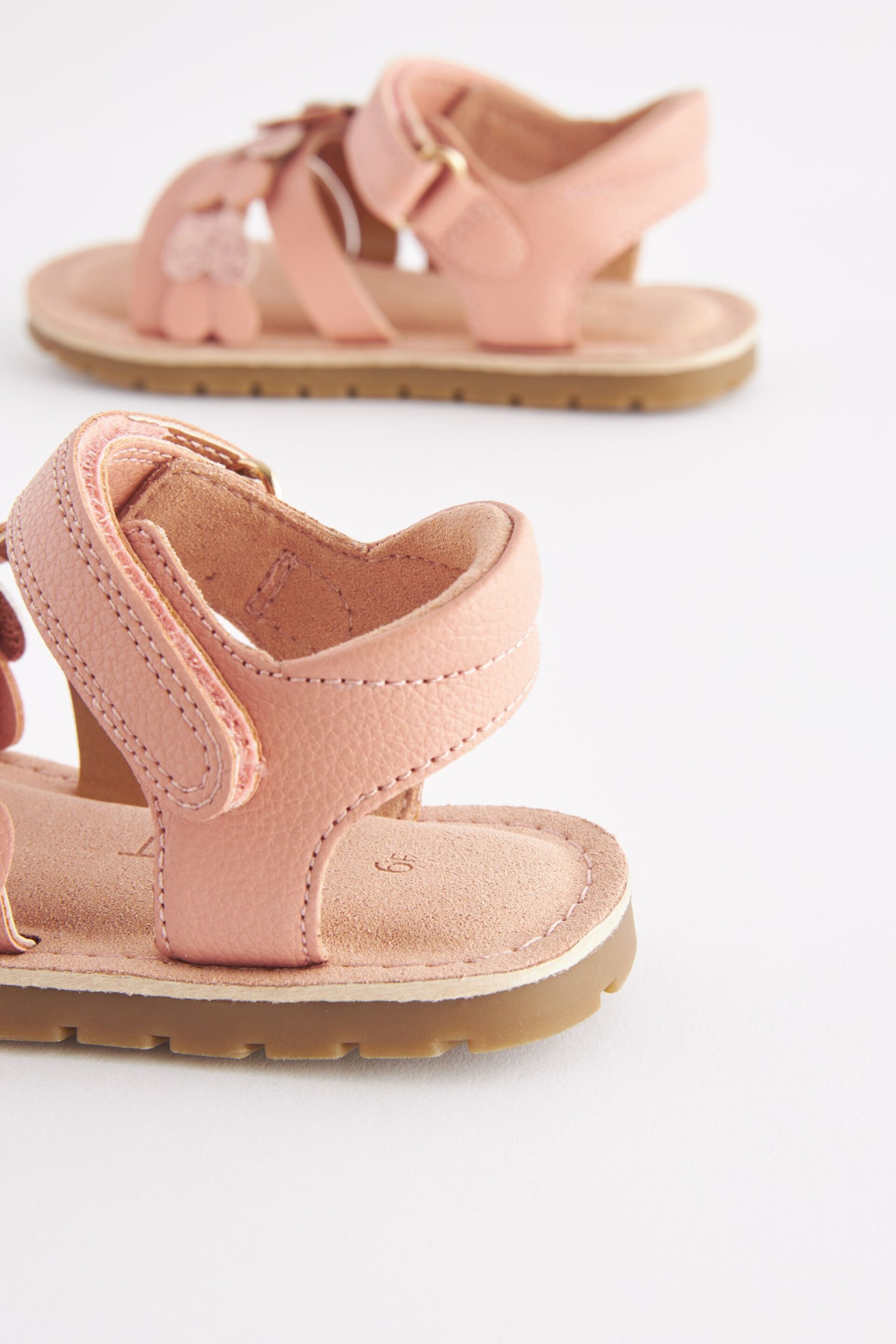 Pink Standard Fit (F) Heart Sandals - Image 4 of 6