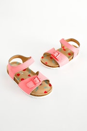 Neon Pink Corkbed Buckle Sandals - Image 1 of 6