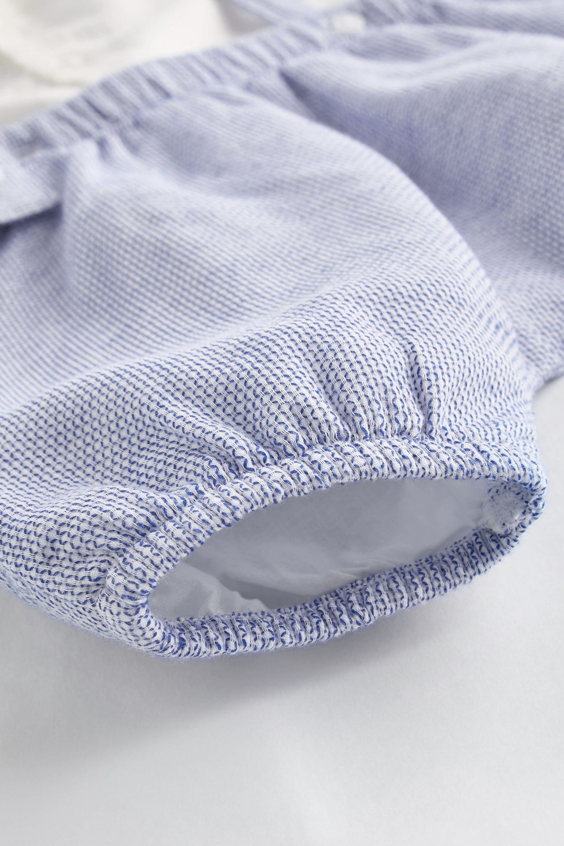 Pale Blue Smart Shirt, Shorts And Socks 3 Piece Set (0mths-2yrs) - Image 9 of 9