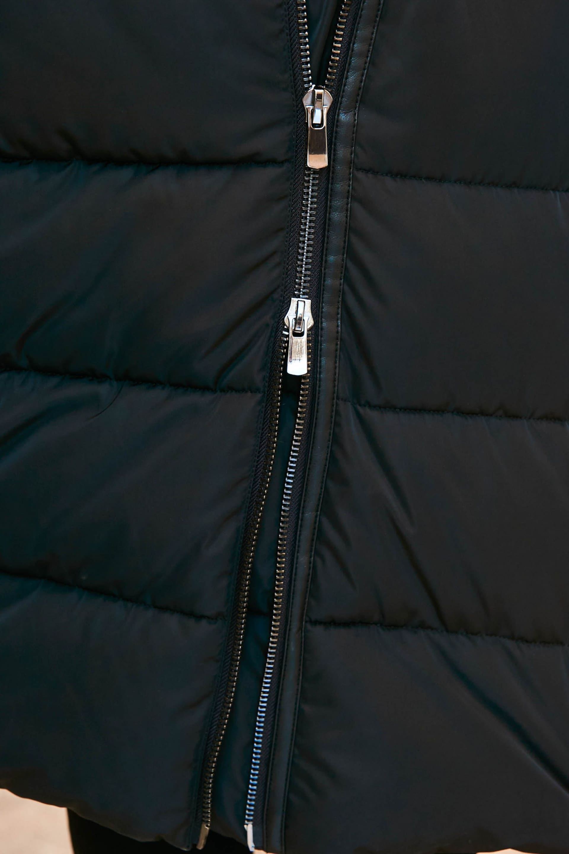Sosandar Black Longline Duvet Coat - Image 5 of 5