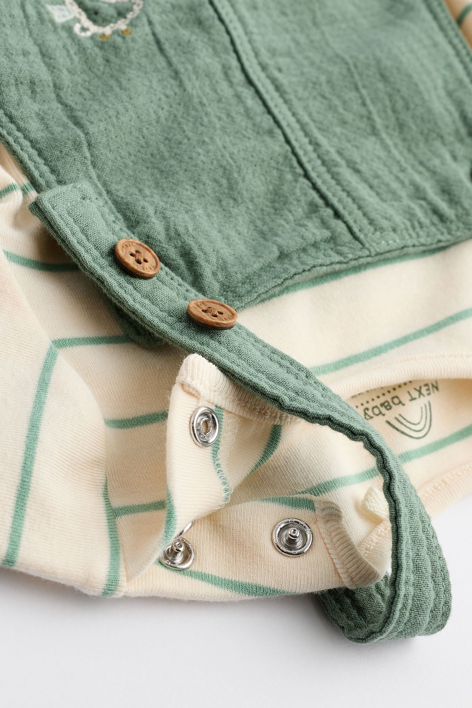 Green Safari Woven Dungarees And Bodysuit Set (0mths-2yrs) - Image 6 of 8