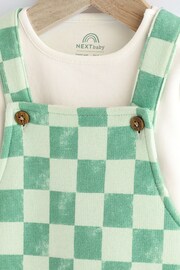 Green/White Checkerboard Baby Jersey Dungarees and Bodysuit Set (0mths-2yrs) - Image 7 of 10