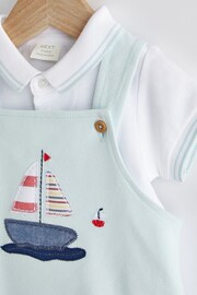 Blue Boat Baby Jersey Dungarees and Bodysuit Set (0mths-2yrs) - Image 4 of 7