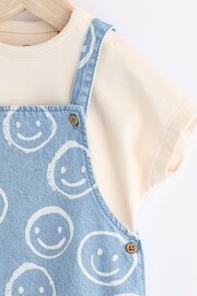 Denim Happy Face Baby Dungarees and Bodysuit Set (0mths-2yrs) - Image 4 of 9