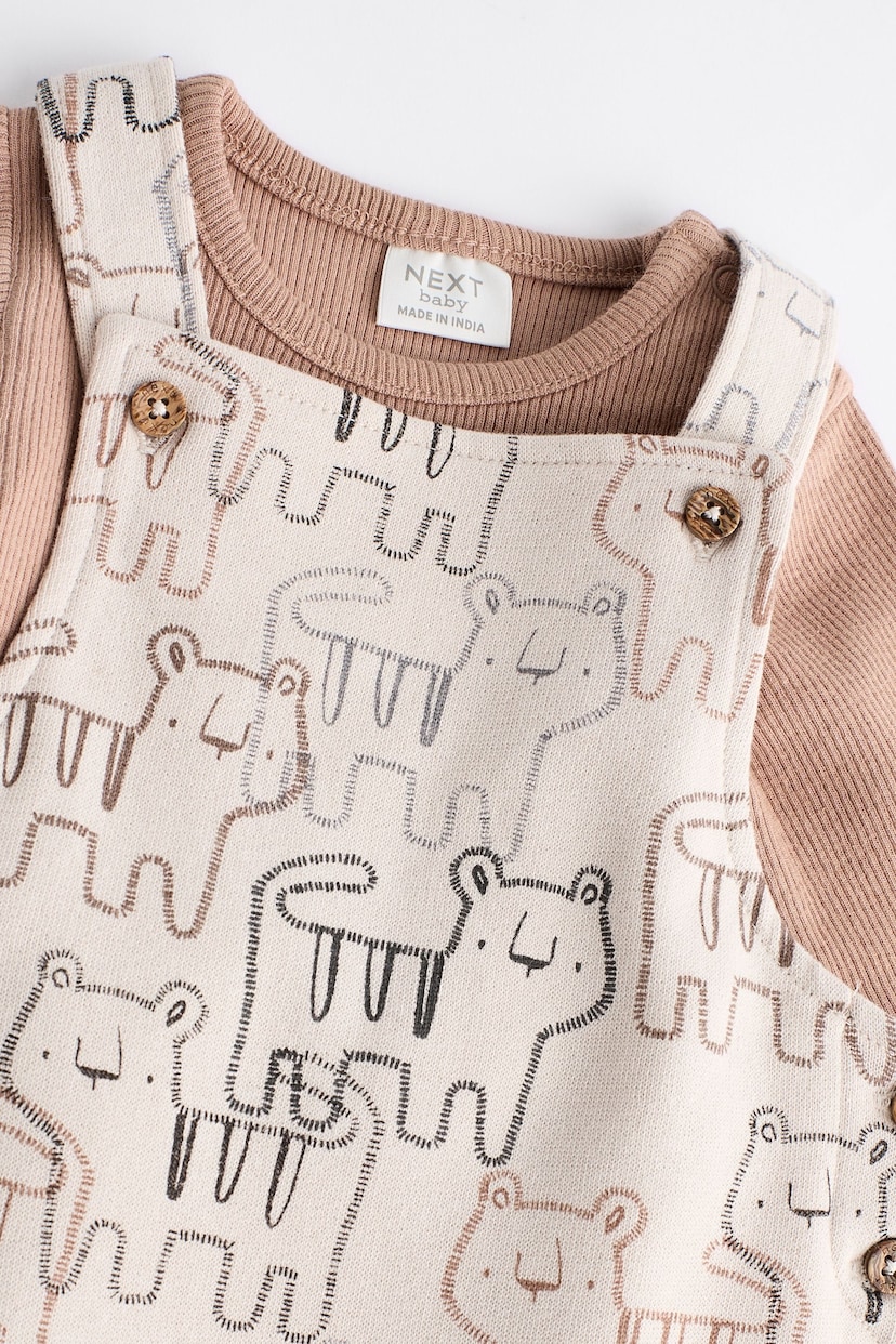 Neutral Tiger Baby Jersey Dungarees And Bodysuit Set (0mths-2yrs) - Image 9 of 13