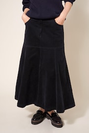 White Stuff Quinn Organic Cord Black Skirt - Image 1 of 7