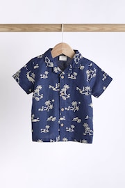 Blue Palm Print Top And Shorts Set (0mths-2yrs) - Image 3 of 9
