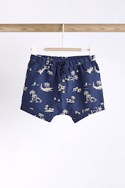 Blue Palm Print Top And Shorts Set (0mths-2yrs) - Image 4 of 9