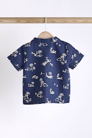 Blue Palm Print Top And Shorts Set (0mths-2yrs) - Image 5 of 9