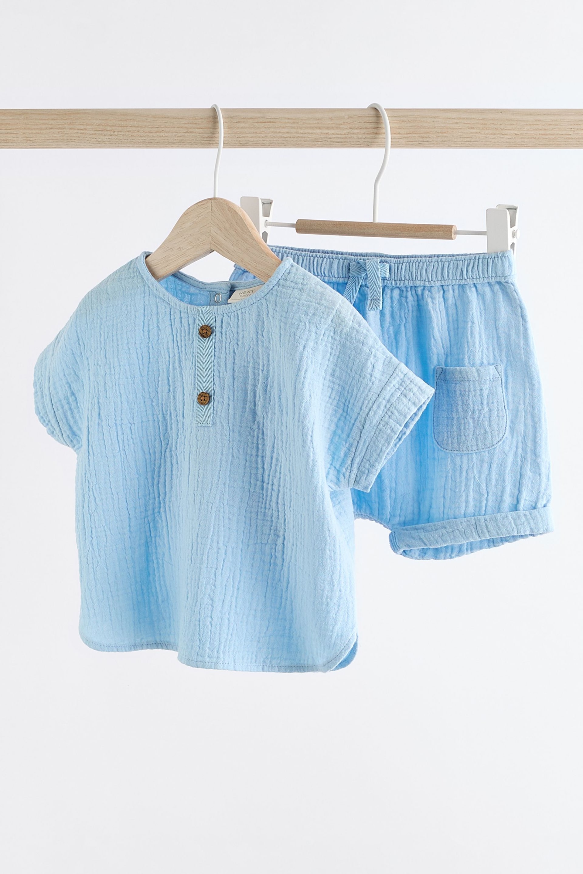 Blue Baby Top And Shorts Set (0mths-3yrs) - Image 1 of 9