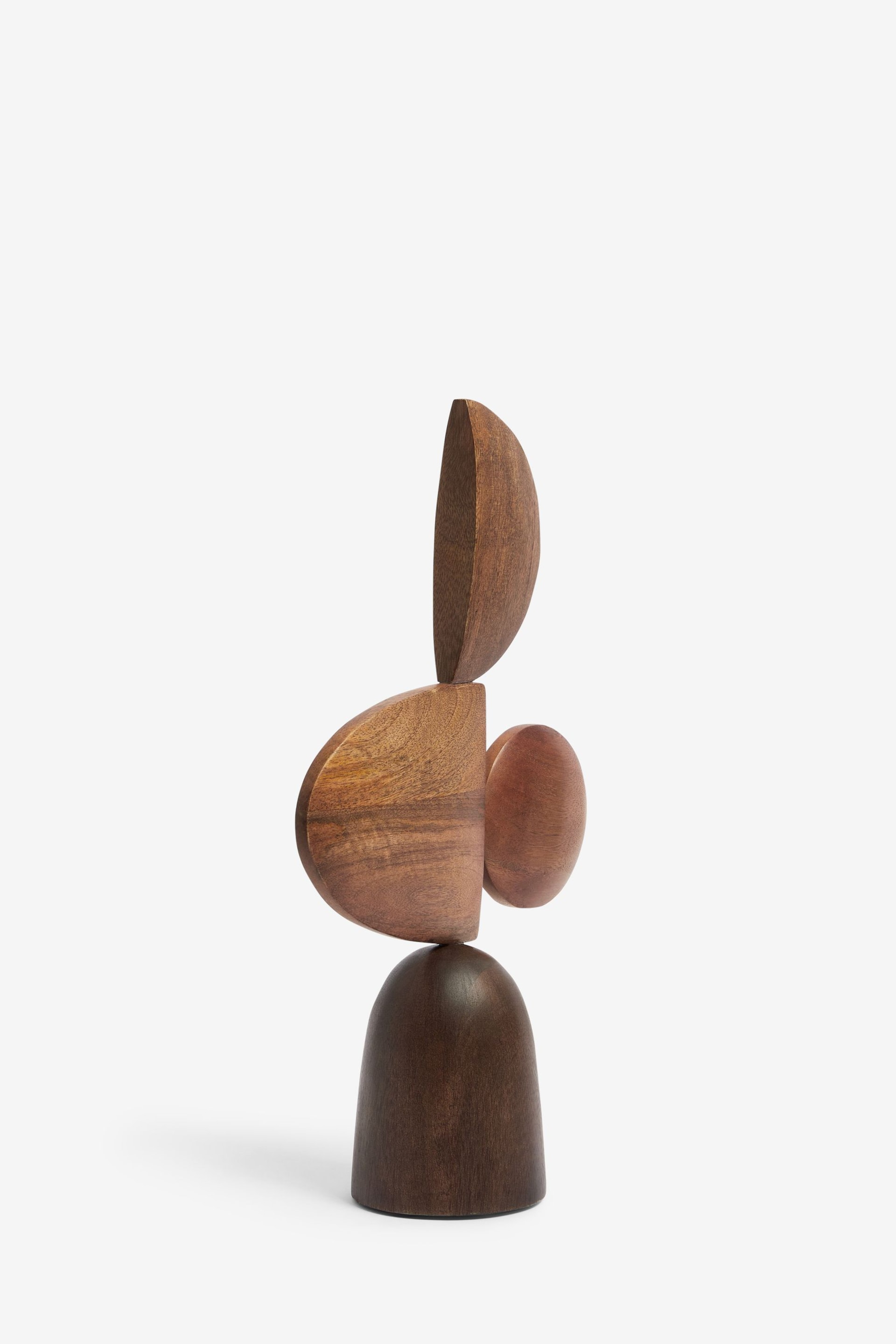 Brown Bronx Wooden Abstract Sculpture - Image 3 of 4