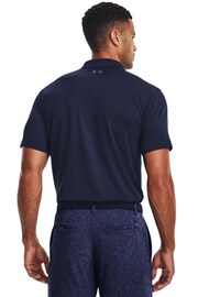 Under Armour Navy Blue/Grey Golf Performance 3.0 Polo Shirt - Image 2 of 5