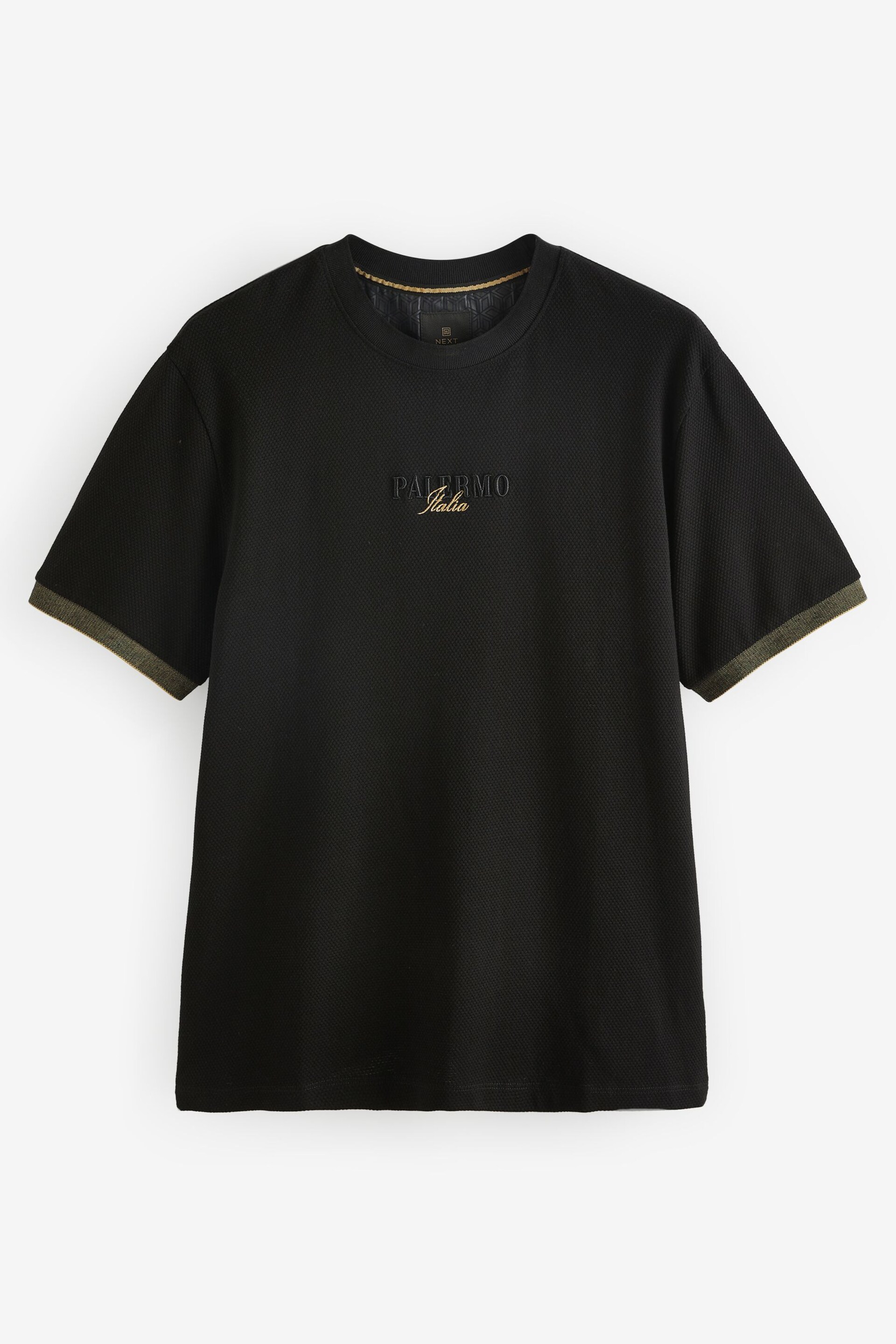 Black Black Textured T-Shirt - Image 7 of 9