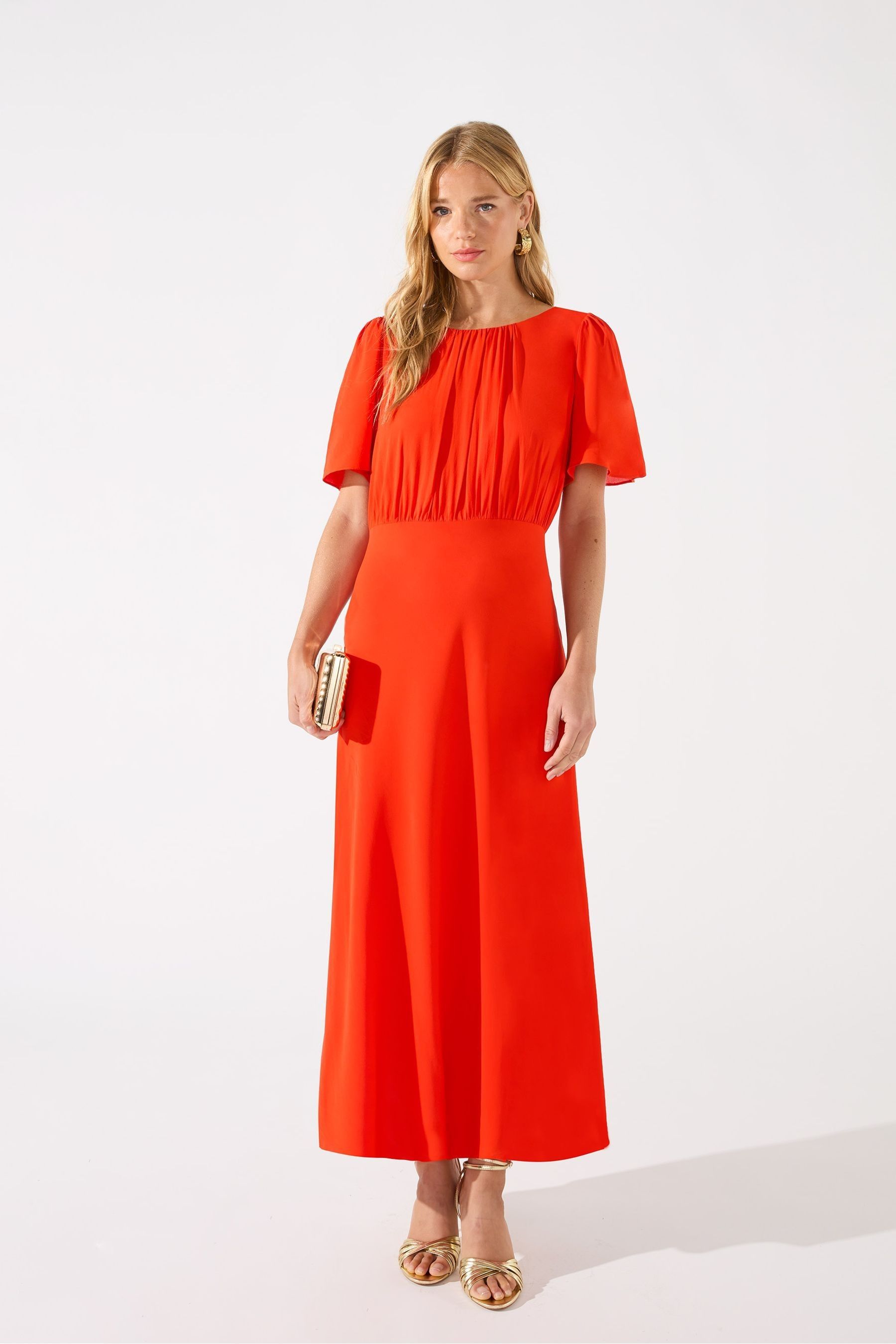 Buy Ro Zo Honor Red Bias Cut Midi Dress from Next Luxembourg