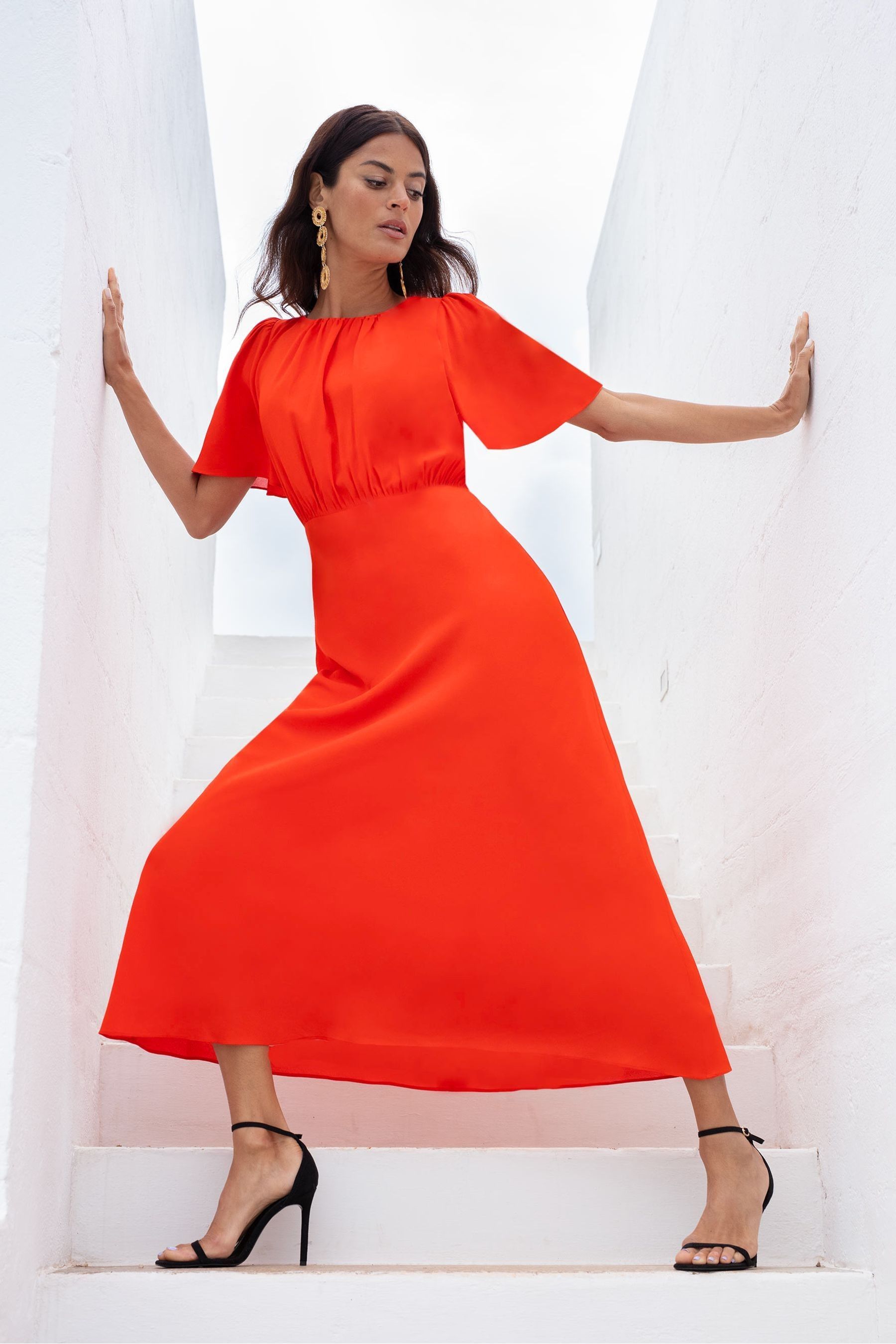 Next red midi dress hot sale