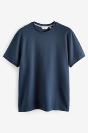 Navy Textured T-Shirt - Image 7 of 9