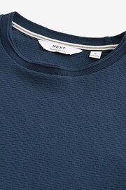 Navy Textured T-Shirt - Image 8 of 9