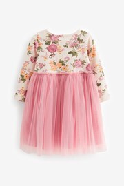 Pink Long Sleeve Printed Tutu Dress (3mths-7yrs) - Image 6 of 7