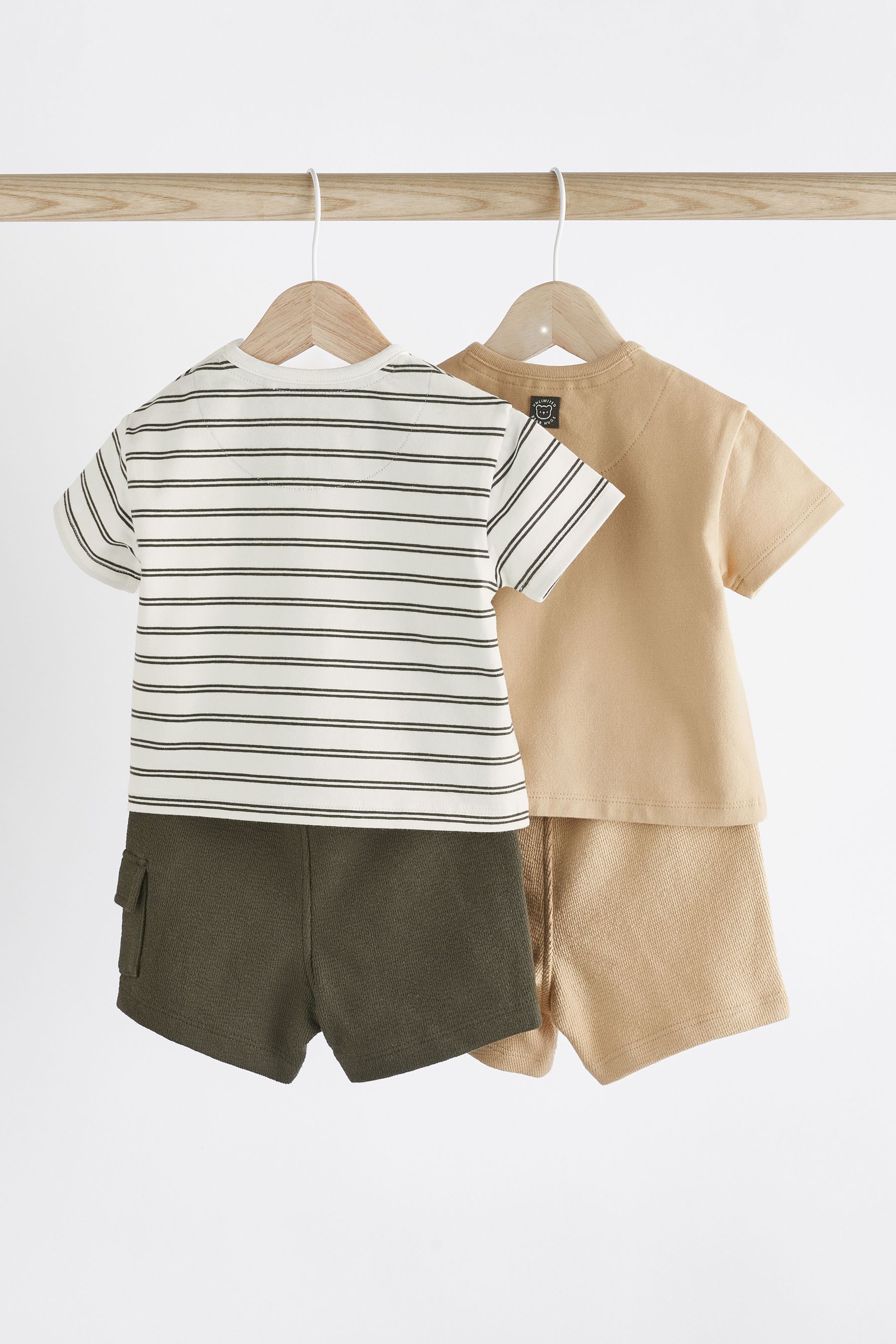 Buy Monochrome Baby T Shirts And Shorts Set 2 Pack from Next United Arab Emirates