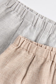 Grey Baby Linen Blend Shorts 2 Pack - Image 6 of 7