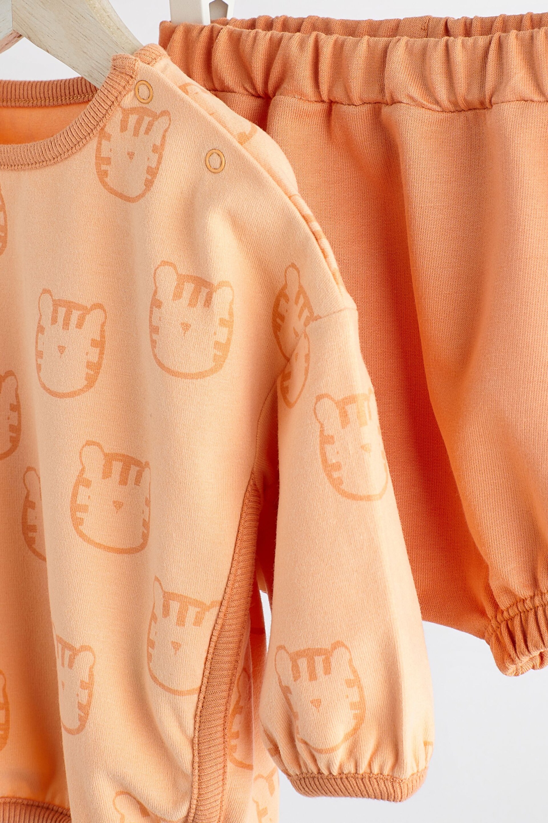 Orange Tiger Baby T-Shirt and Shorts 2 Piece Set - Image 5 of 9