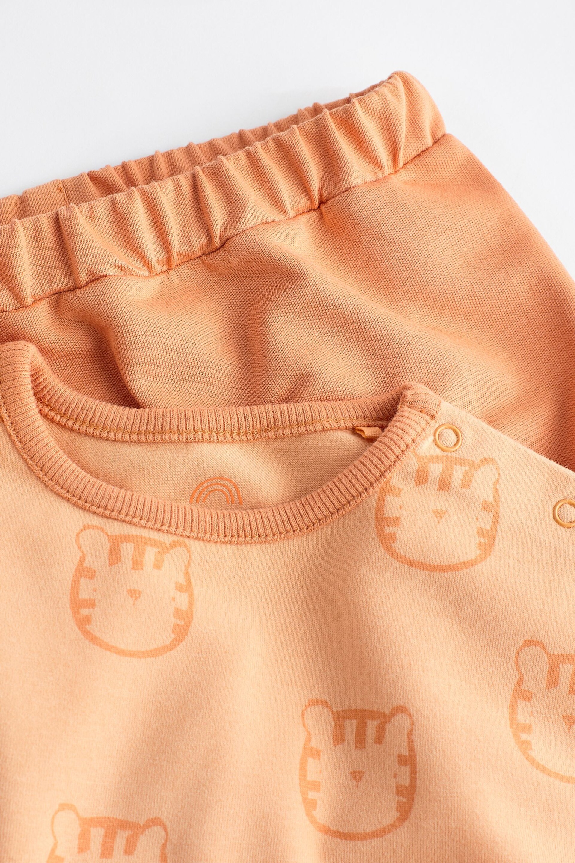 Orange Tiger Baby T-Shirt and Shorts 2 Piece Set - Image 6 of 9