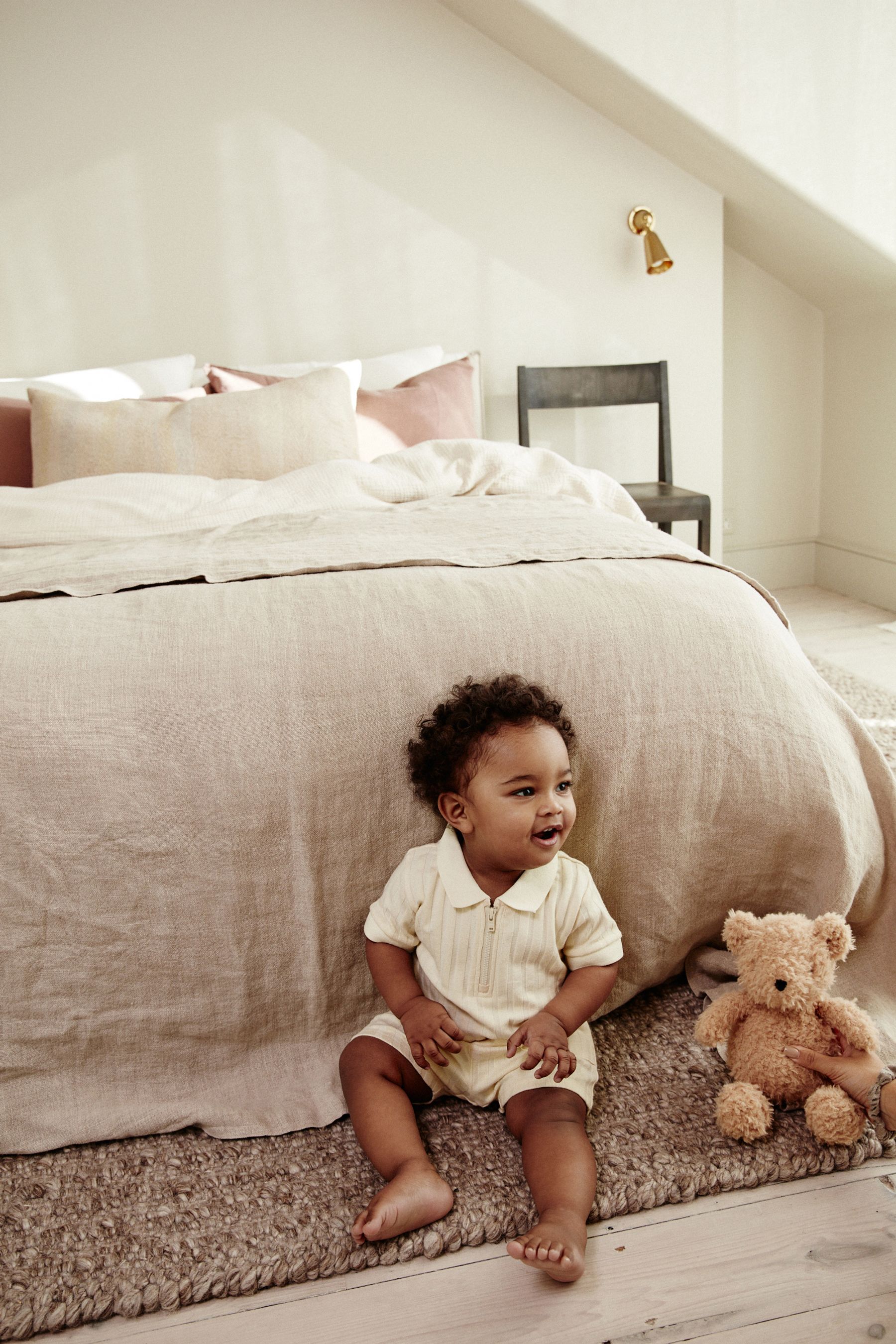 Buy Cream Ribbed Top and Shorts Baby Set from Next Luxembourg