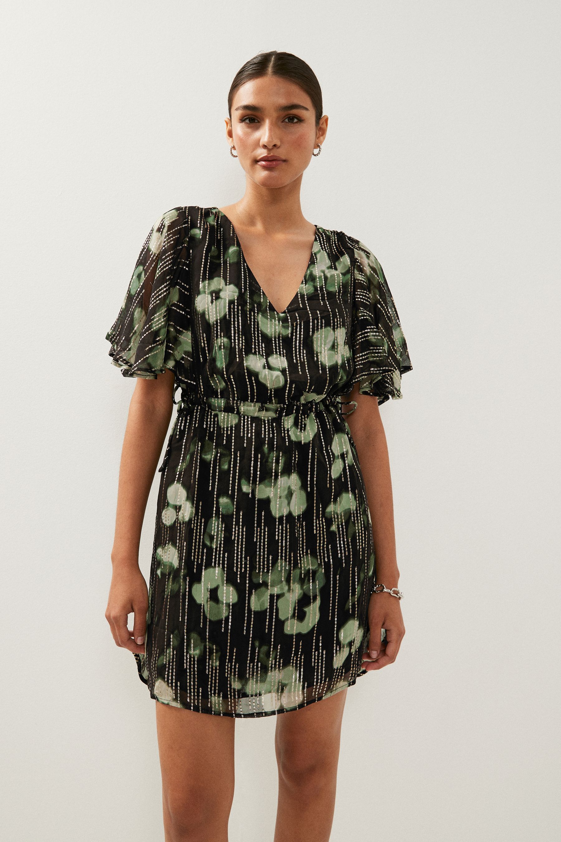 Flutter tie waist dress hotsell