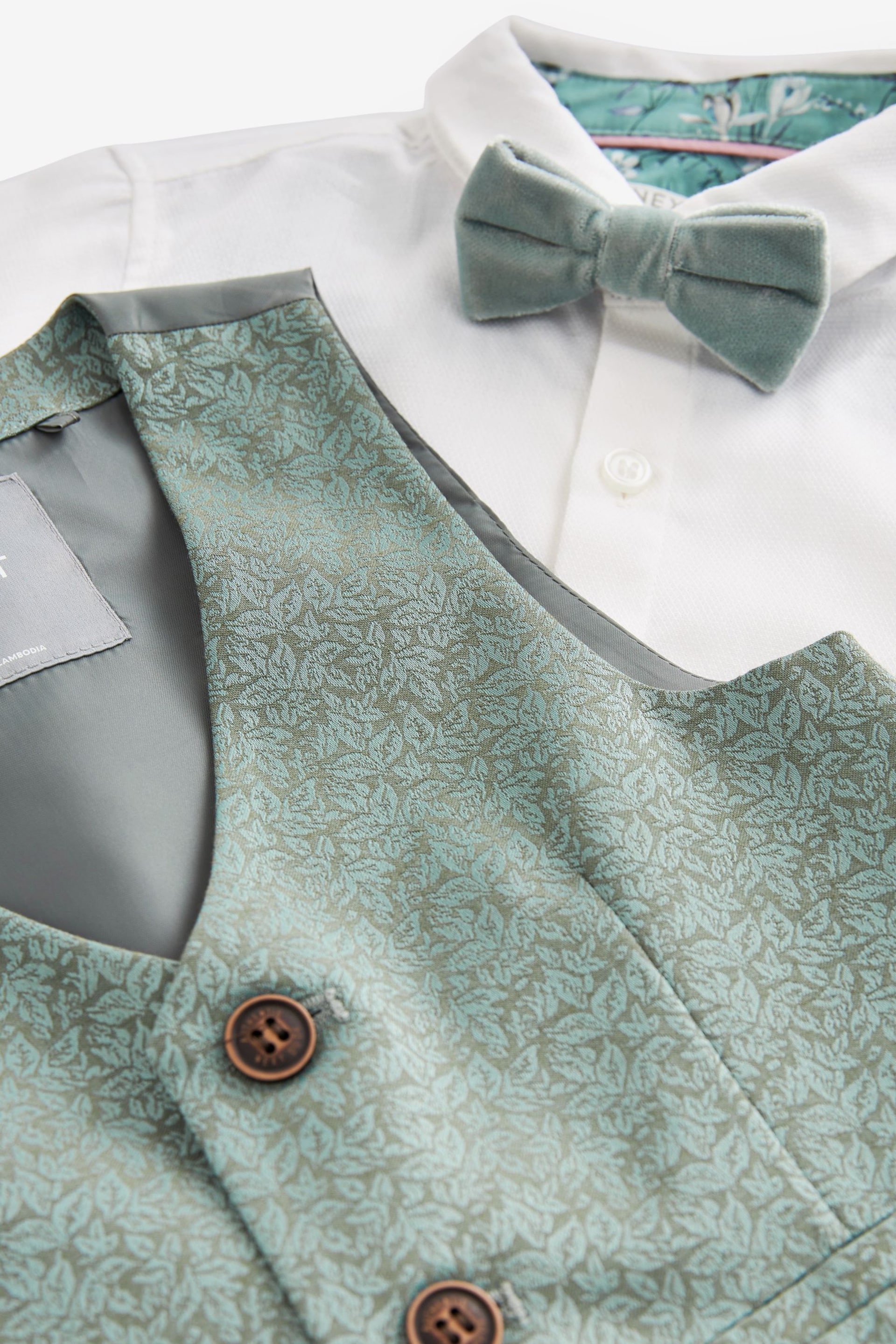 Mint Green Waistcoat, Shirt and Bowtie Set (3mths-9yrs) - Image 4 of 4
