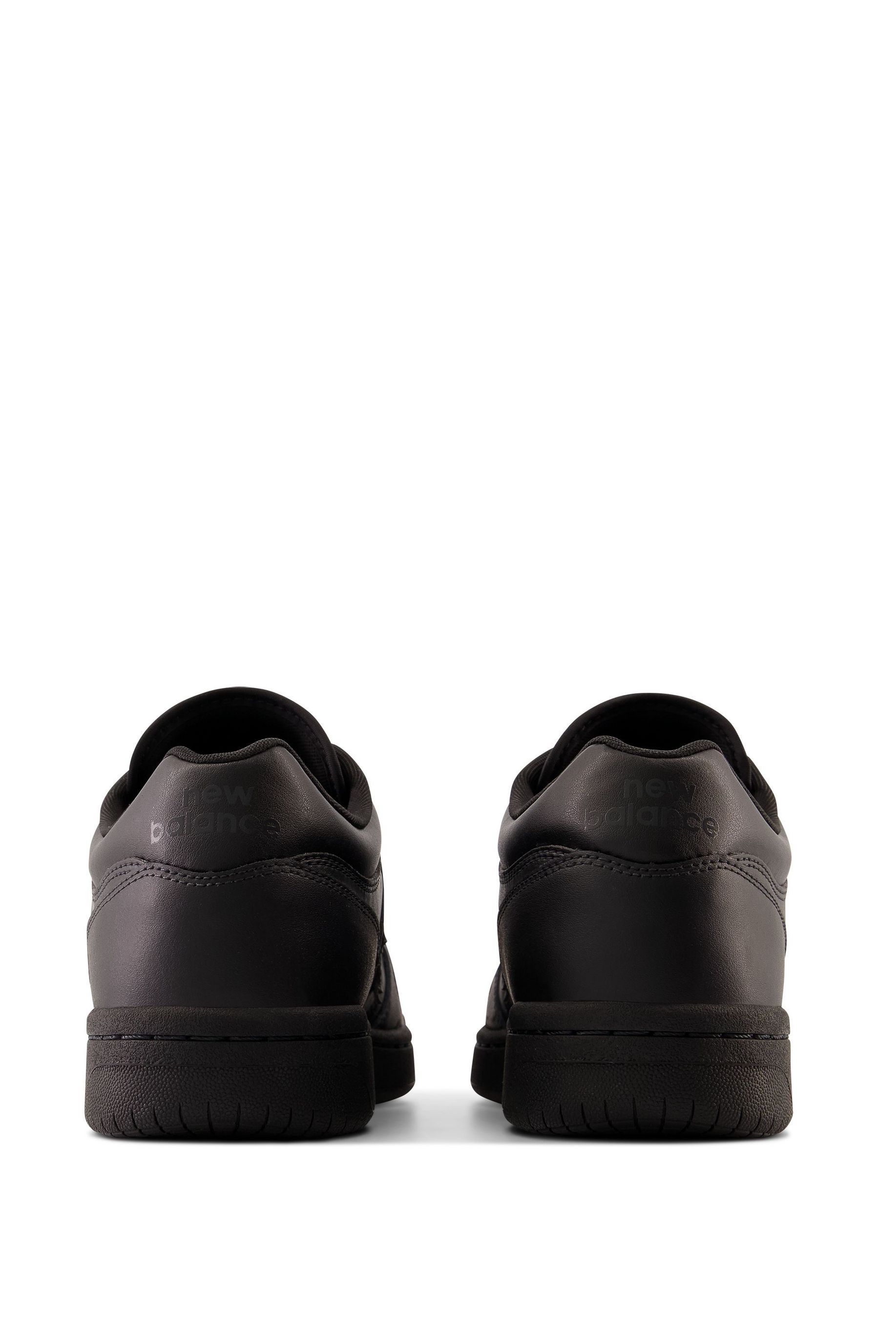 New balance black leather sneakers online