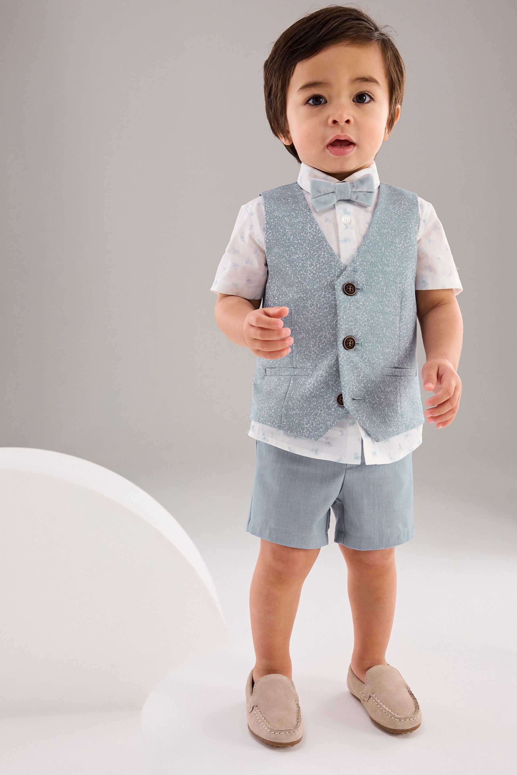 Buy Blue Opulent Waistcoat Shirt Short Bow Tie Set 3mths 9yrs from Next Malta