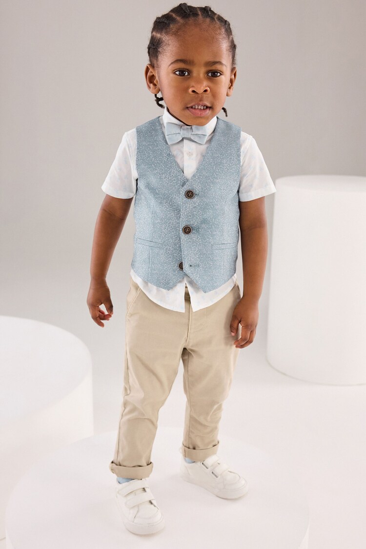 Blue Waistcoat, Shirt and Bowtie Set (3mths-9yrs) - Image 2 of 9