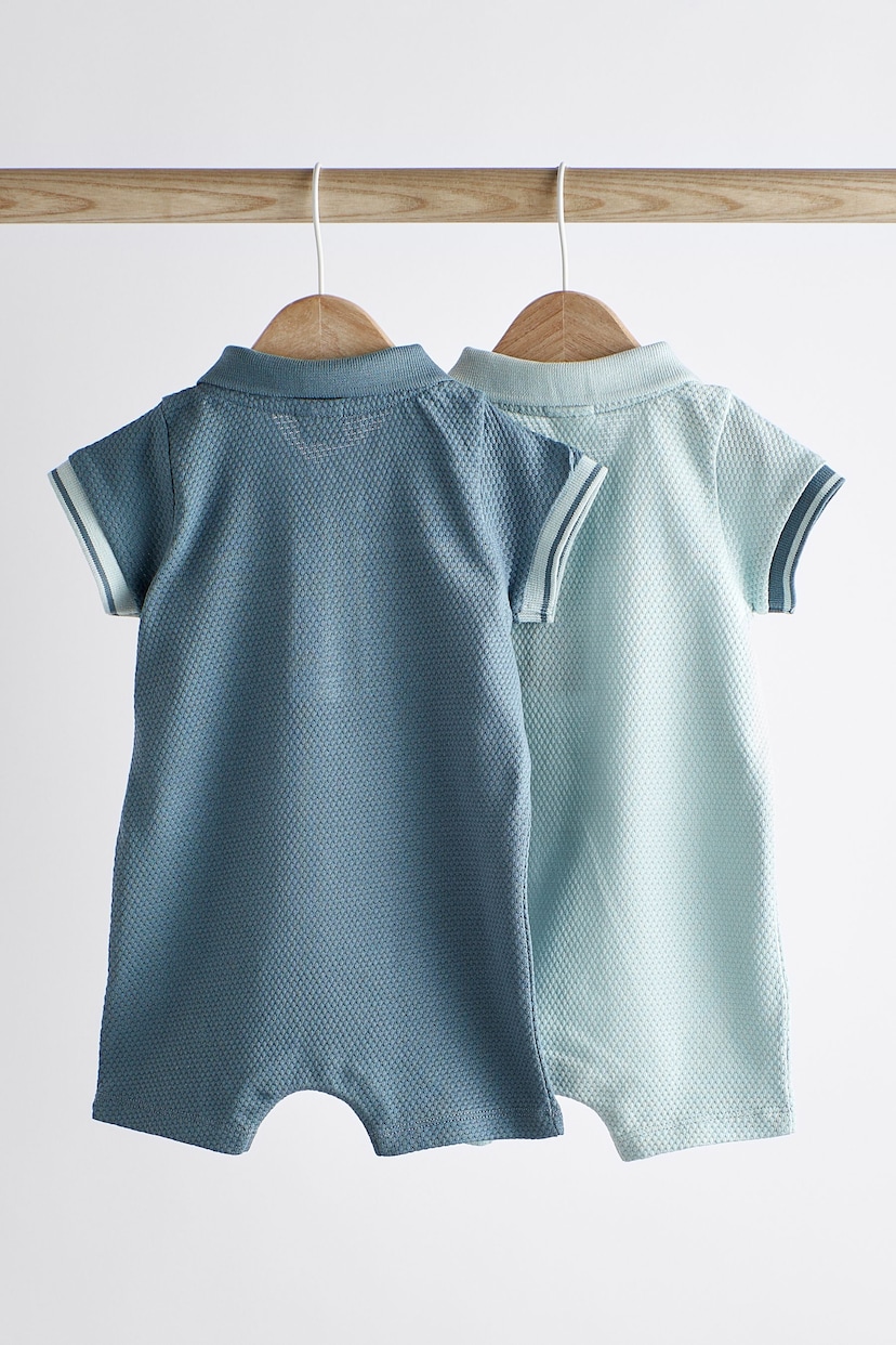Blue Collar Jersey Rompers 2 Pack - Image 2 of 11