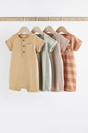 Minerals Stripe Baby Jersey Rompers 4 Pack - Image 1 of 7