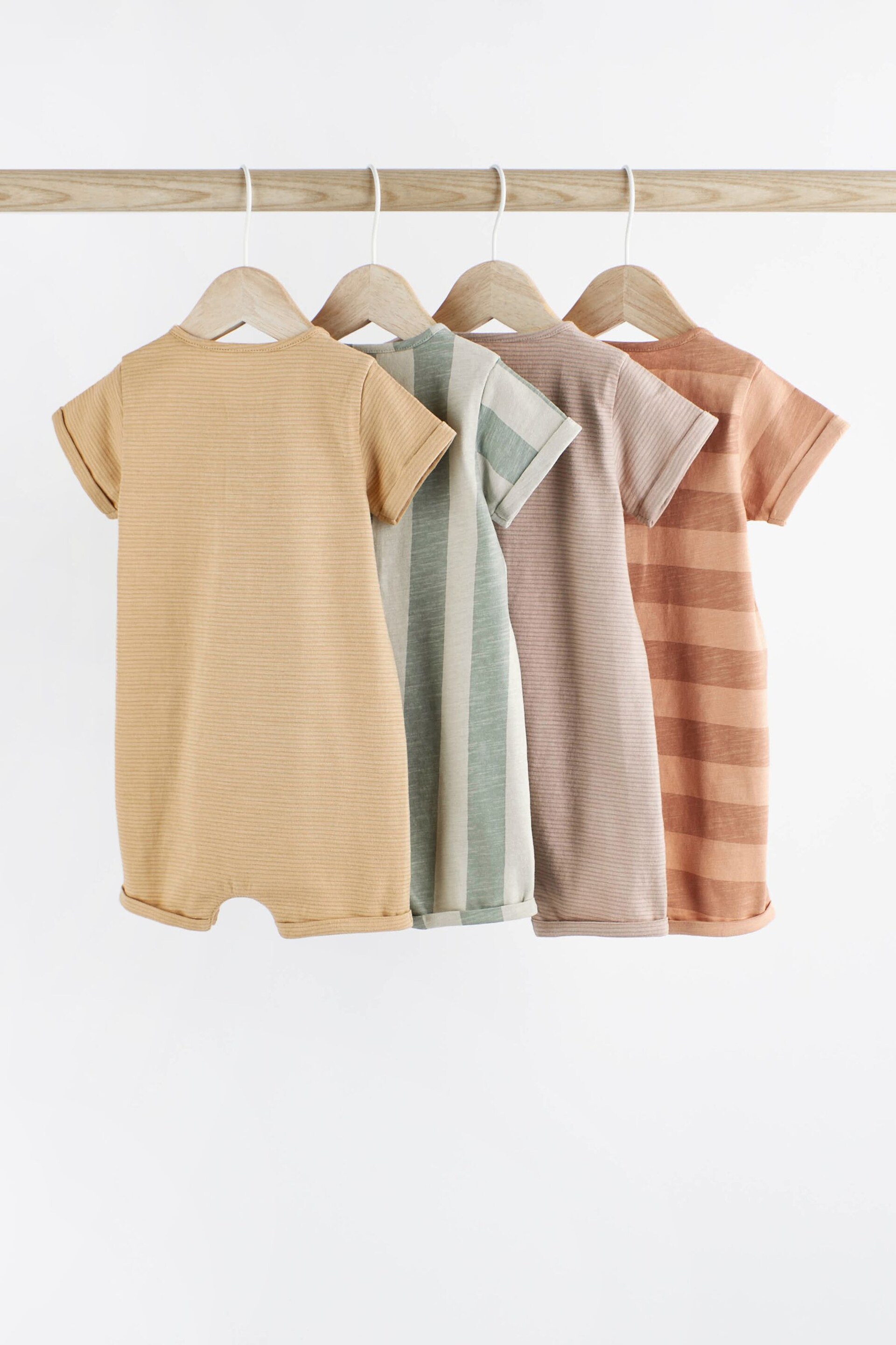 Minerals Stripe Baby Jersey Rompers 4 Pack - Image 2 of 7