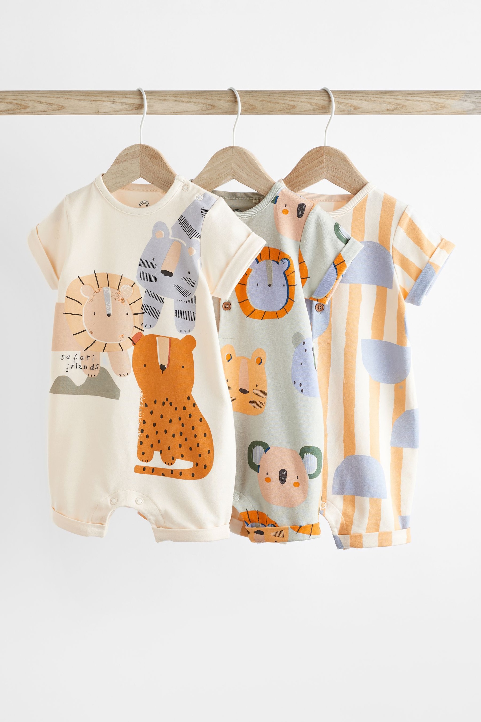 Minerals Character Baby Jersey Rompers 3 Pack - Image 1 of 11
