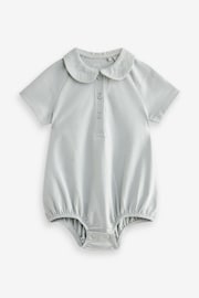Blue Baby Collar Jersey Rompers 2 Pack - Image 7 of 10