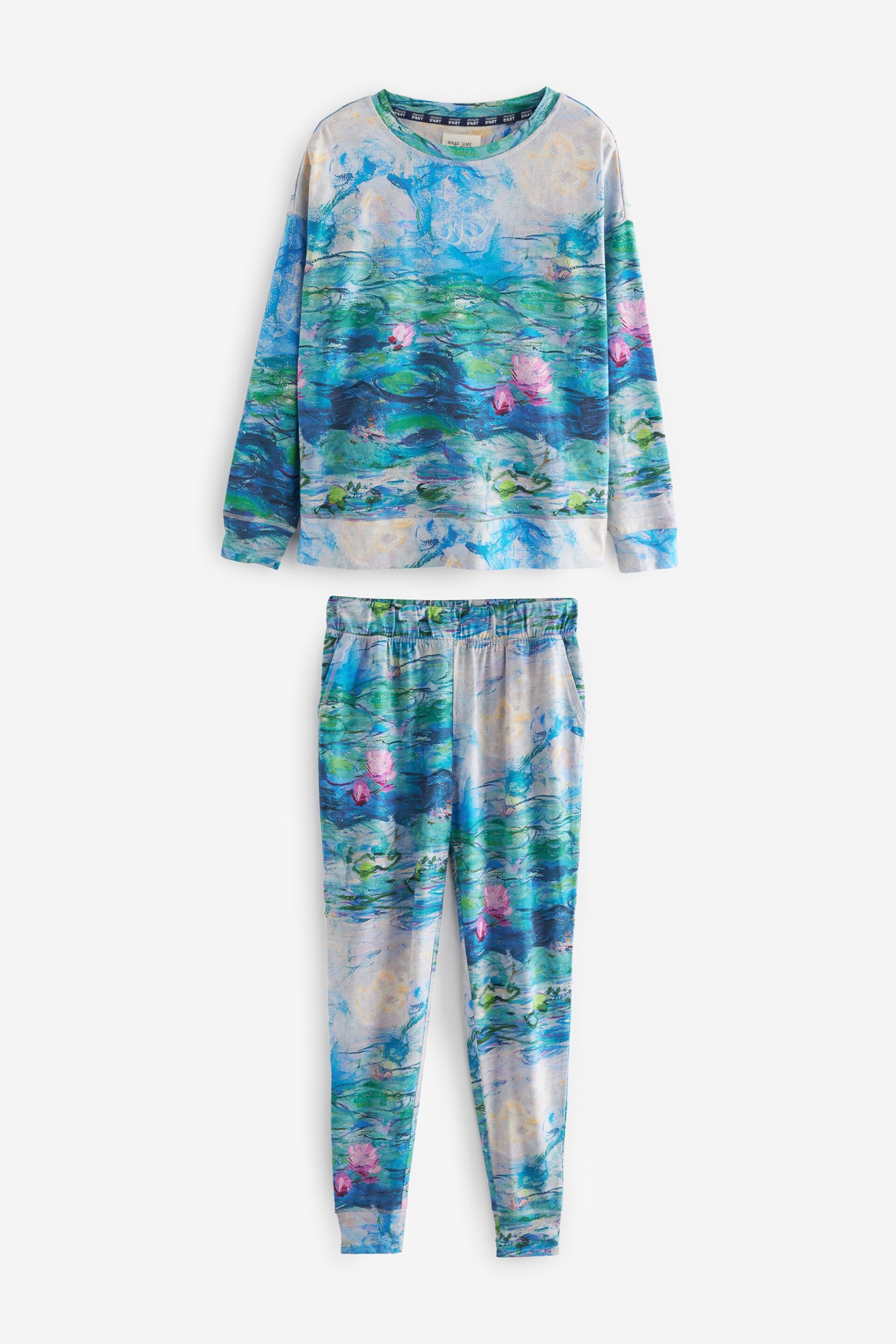 Blue Monet Cotton Long Sleeve Pyjamas - Image 5 of 9