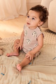 Neutral Cheetah Baby Jersey Romper - Image 1 of 10