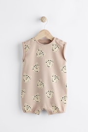 Neutral Cheetah Baby Jersey Romper - Image 5 of 10