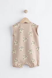 Neutral Cheetah Baby Jersey Romper - Image 6 of 10