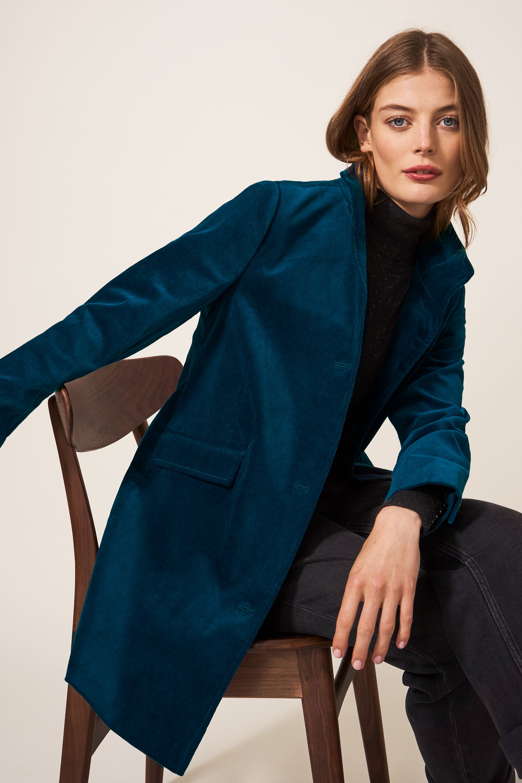 Buy White Stuff Karla Velvet Coat from Next Netherlands
