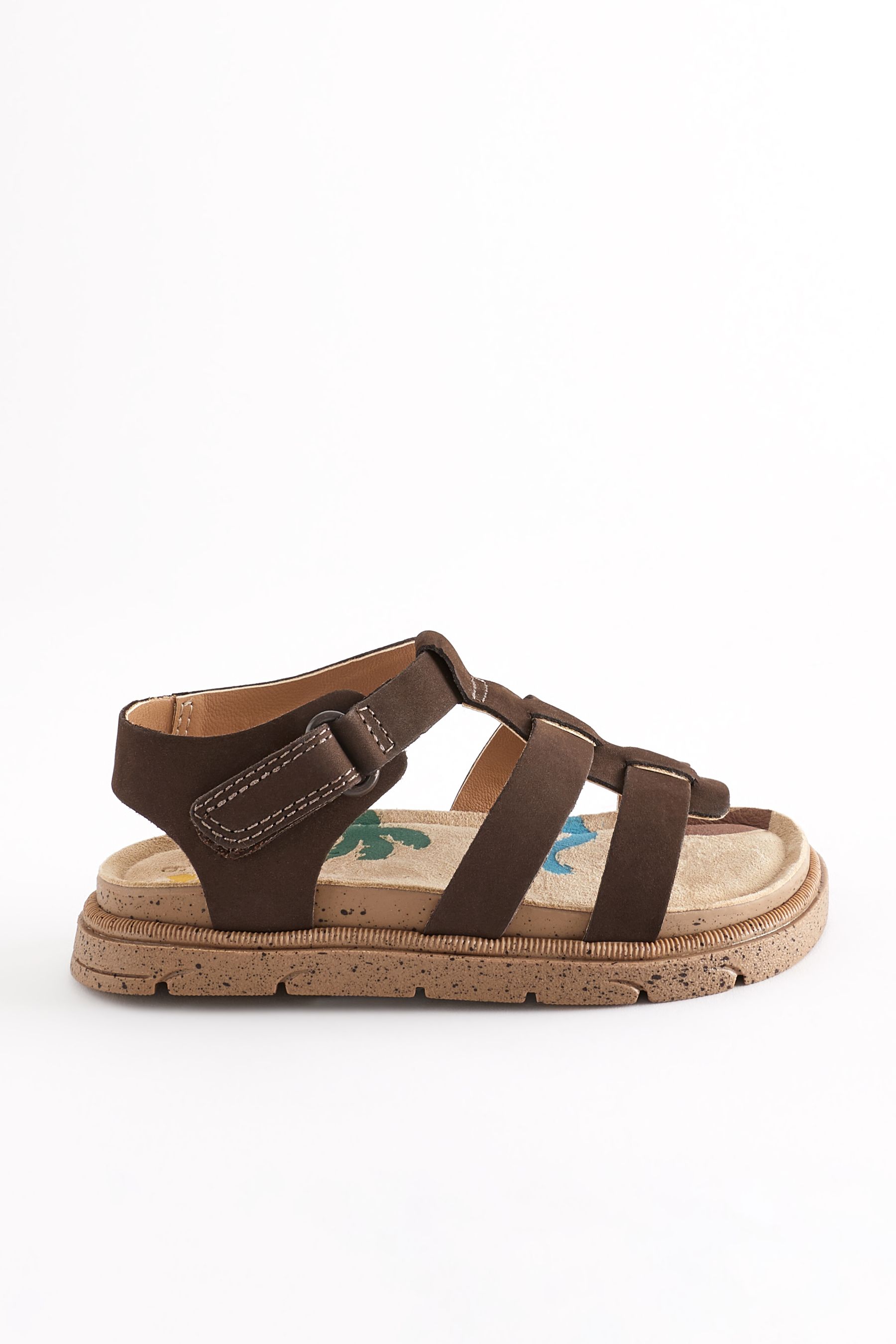 Buy Brown Leather Fisherman Sandals from Next Poland