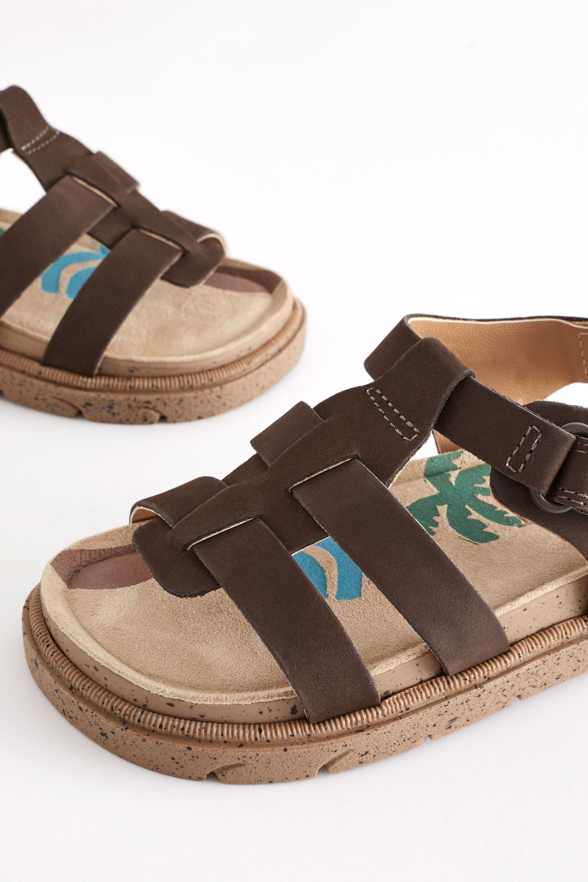 Brown Leather Fisherman Sandals - Image 5 of 7