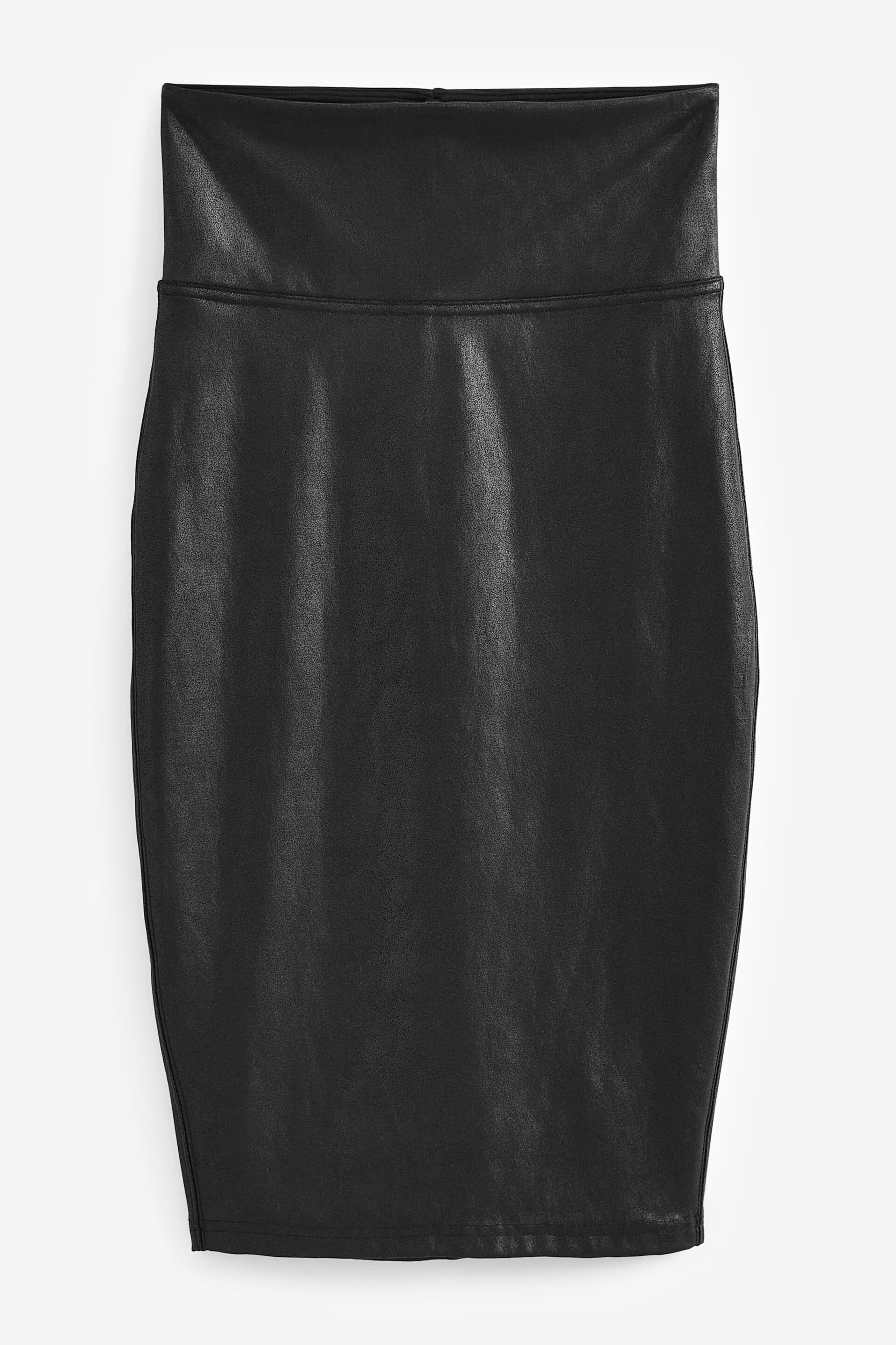 SPANX® Faux Leather Black Tummy Control Pencil Skirt - Image 5 of 5