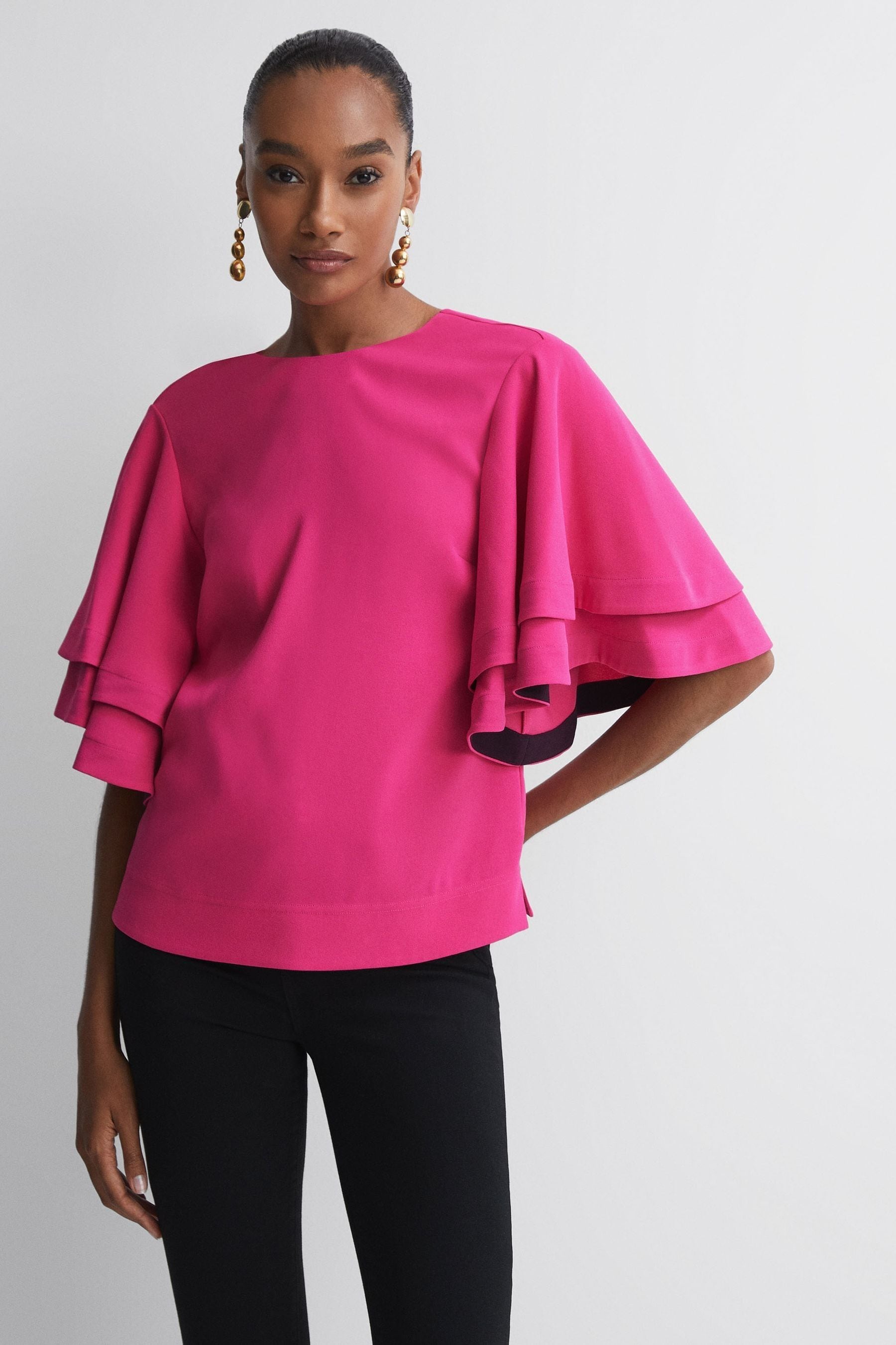 Tiered sleeve sweater top
